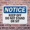 Signmission Keep Off Do Not Stand Or Sit, 14 in W x Rectangle, Plastic OS-2PACK-NS-P-1014-L-13816 - alternate 7